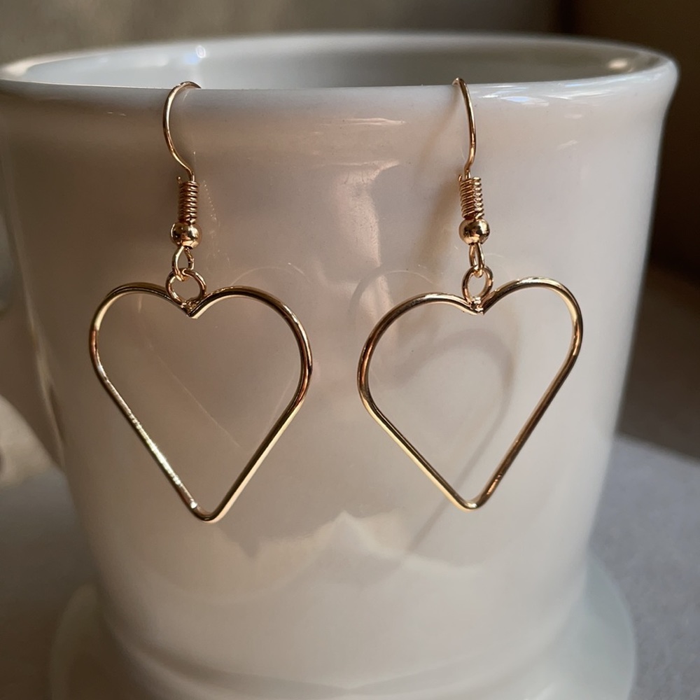 Heart shaped hoop earrings
